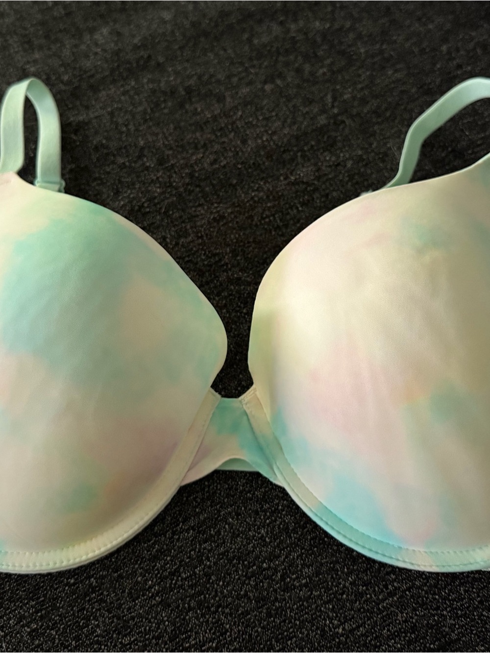 Earth Republic Pastel Tie Dye Padded T-Shirt Bra 42C Mint Pink Blue